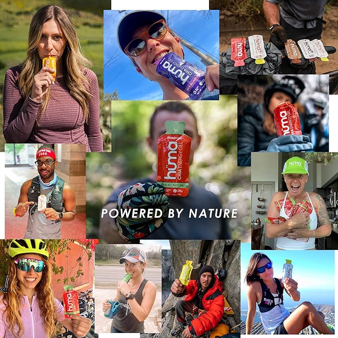 Huma Chia Energy Gel, Lemonade, 12 Gels, 25mg Caffeine - Premier Sports Nutrition for Endurance Exercise