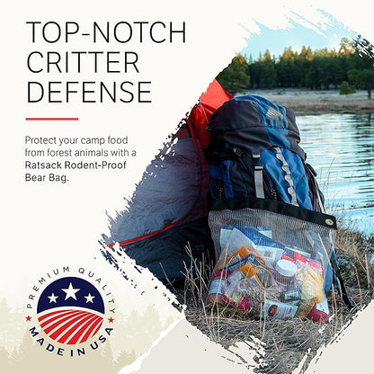 Rodent Proof Bear Bags - Ultralight Stainless Steel Mesh Bag for Camping Food Storage - Sturdy and Rust-Resistant Sack with Lock and Grommet For Easy Hanging