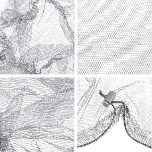HESTYA 4 Pack Mosquito Net Mesh for Head Face Neck Fly Netting Hood from Bugs Gnats No See Net with Carry Bags for Outdoor