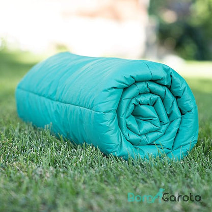 Bom Garoto Portable Pet Mat - 46.5 x 33 Inch Cat and Dog Mat for Crate Bed, Dog Cage, Fireside or Camping! Waterproof Dog Beds for Medium Dogs and Small Dogs. Large Dog Bed with Storage Carry Bag