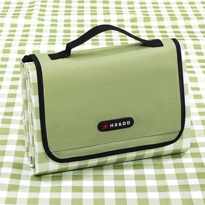 Picnic Blanket Outdoor Extra Large Picnic Mat 80"X60" Camping Blanket Beach Blanket Foldable Waterproof Sand Mat Hiking Travel Family Concerts(Green)
