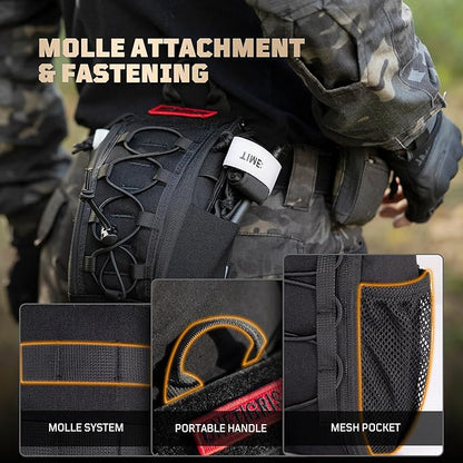 OneTigris IFAK Pouch - Large IFAK Molle Pouch Empty First Aid Bags Only Medical Trauma Kit Bag EMT Pouch MED Waist Bag for Outdoor
