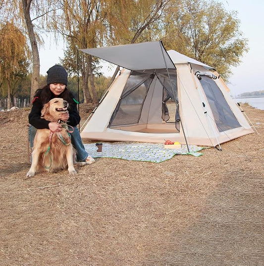 2 Person Windproof Oxford Tent Easy Setup Backpacking Tent for Camping, Hiking, Traveling
