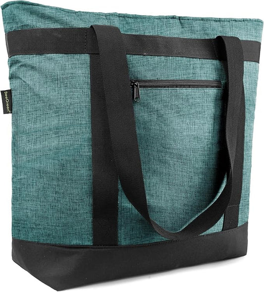BeeGreen Insulated Cooler Bag Leakproof Freezer Shopping Tote for Groceries Thermal Food Delivery Bag