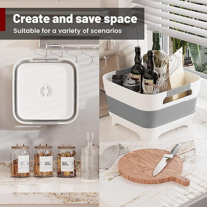 Wash Basin for Baby Bottles, Foldable, Versatile Wash Tub for Kitchen, RV, Outdoor Camping Sink, Sturdy & Easy to Clean