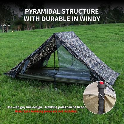 TENPLAY Backpacking Tent,Lightweight Camping Tent 2 Person,Ultralight Hiking Tent,Nylon,Waterproof,Windproof,Easy Setup,4 Season Trekking Tent for Mountaineering Camping Hiking Climbing