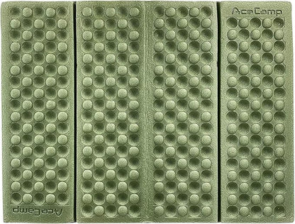 AceCamp 3940 Portable Lightweight Mini Waterproof Folding Mat, Foam Sitting Pad for Outdoor Activities, Foldable Kneeling and Seat Cushion for Comfort, Red