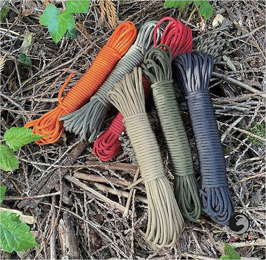Ravenox Type III 550 Paracord | Genuine Military 550 Cord (Coyote)(25 Feet)| 7 Inner Strand, 100% Twisted Nylon Cordage | Parachute Cord Rope for Military, Survival, Outdoor Recreation | Made in USA