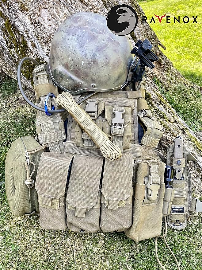 Ravenox Type III 550 Paracord | Genuine Military 550 Cord (Gold)(25 Feet)| 7 Inner Strand, 100% Twisted Nylon Cordage | Parachute Cord Rope for Military, Survival, Outdoor Recreation | Made in USA